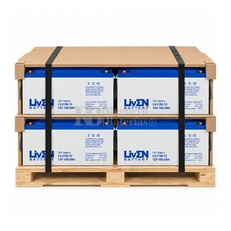 4 Bater�as Gel 12 Voltios 150 Amperios | LVJ150-12 Liven Battery